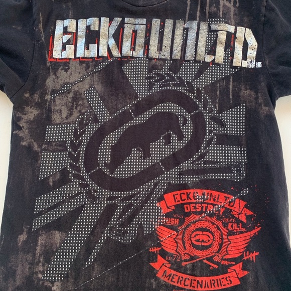 Vintage Y2K Ecko Unltd Destroy Mercenaries T-shirt Size L - Picture 2 of 9